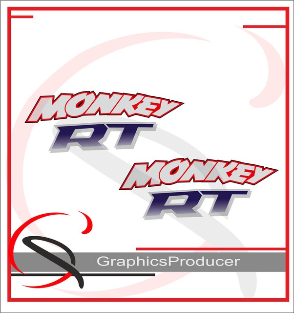 Honda Monkey Rt Decals Reproduction Full Set Left And Right Tank ZB50