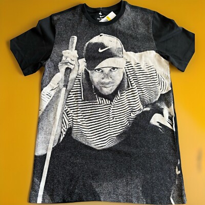Nike Tiger Woods AOP Golf Poster Shirt | Men Small | TW 25th Anniversary New