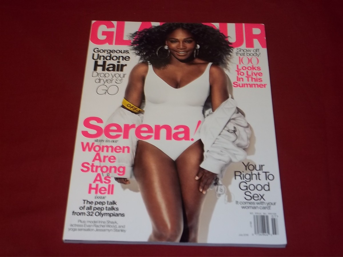 2016 JULY GLAMOUR MAGAZINE SERENA WILLIAMS FRONT COVER PB 2317