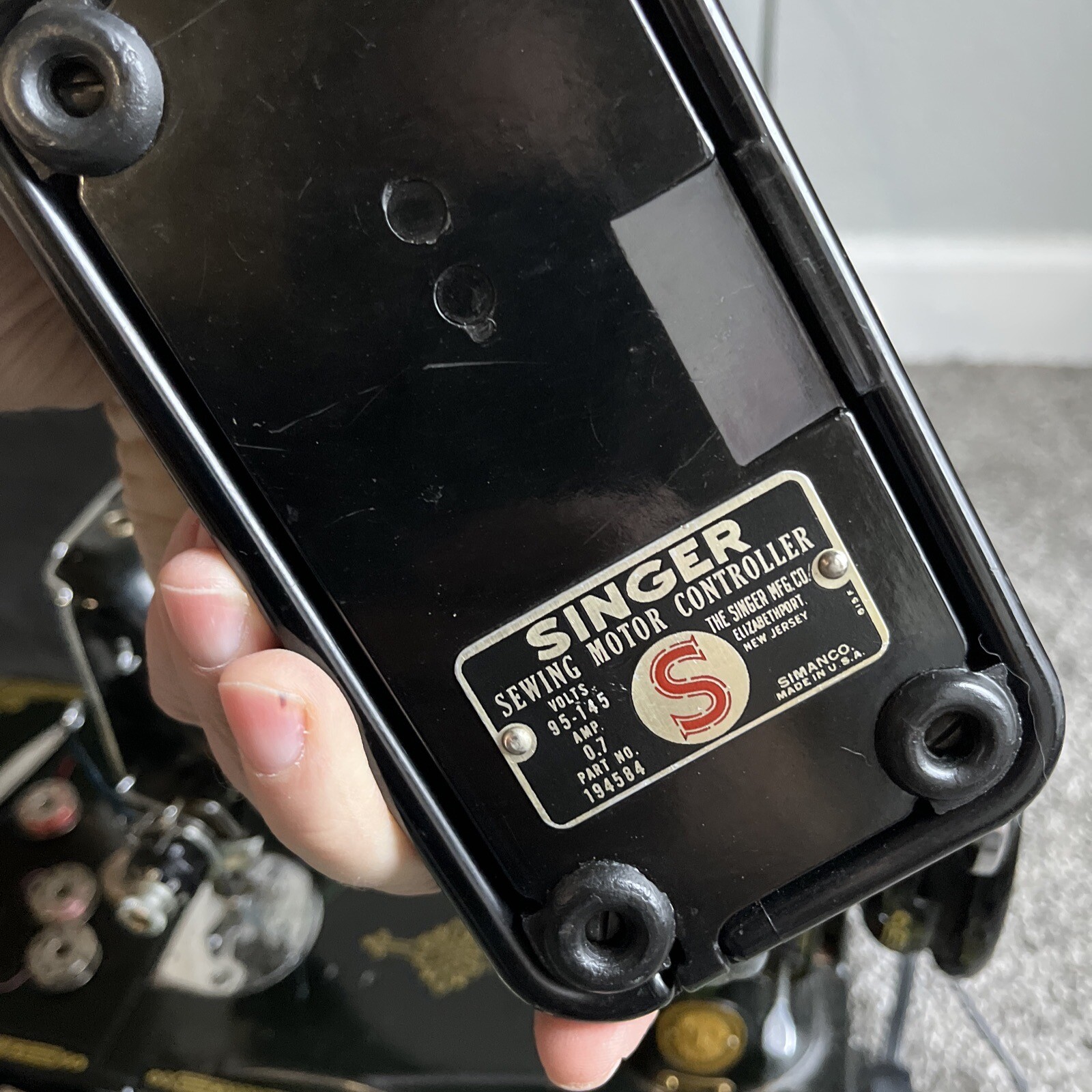 Vtg Singer 2211 Portable Featherweight Sewing Machine Case