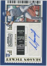 2019 Panini Contenders Season Ticket Auto Gold #24 Luis Urias Padres RC 76/99