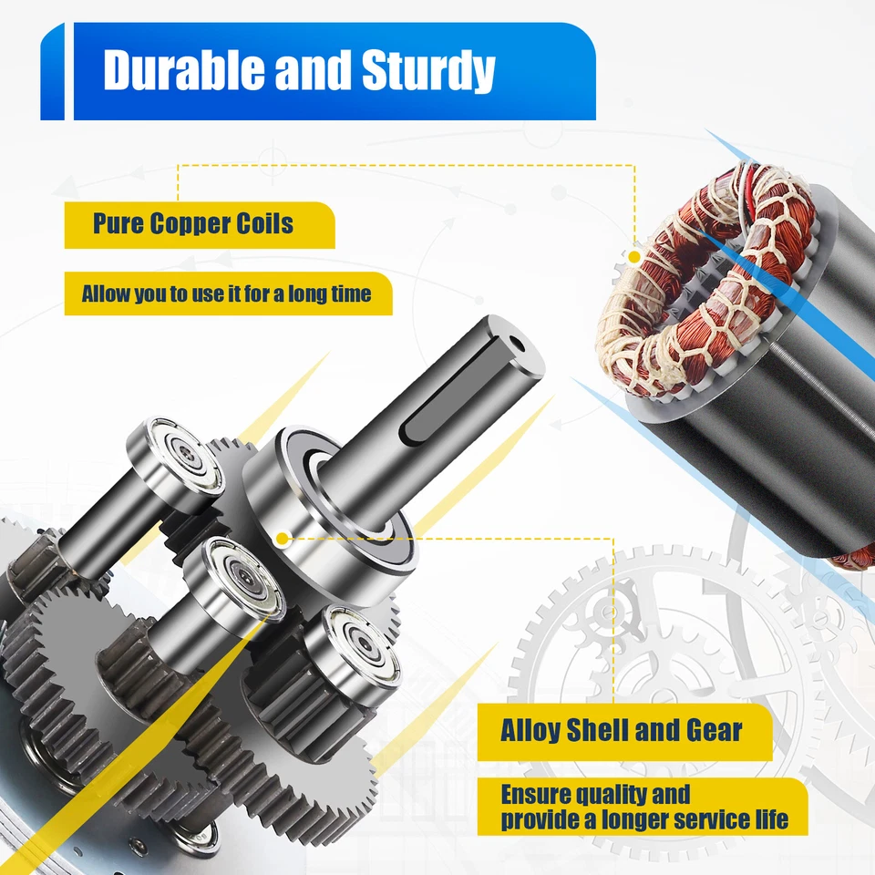 250W AC Gear Reduction Motor Electric+Variable Speed Control Reversible 110V New - Image 4 of 4