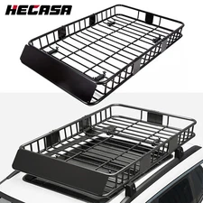 64" Roof Rack Cargo Top Luggage Storage Holder Carrier Basket Universal For SUV