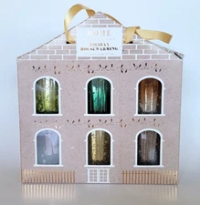 Home Reflections Beige Holiday House Six-Piece Votive Candle Gift Set New