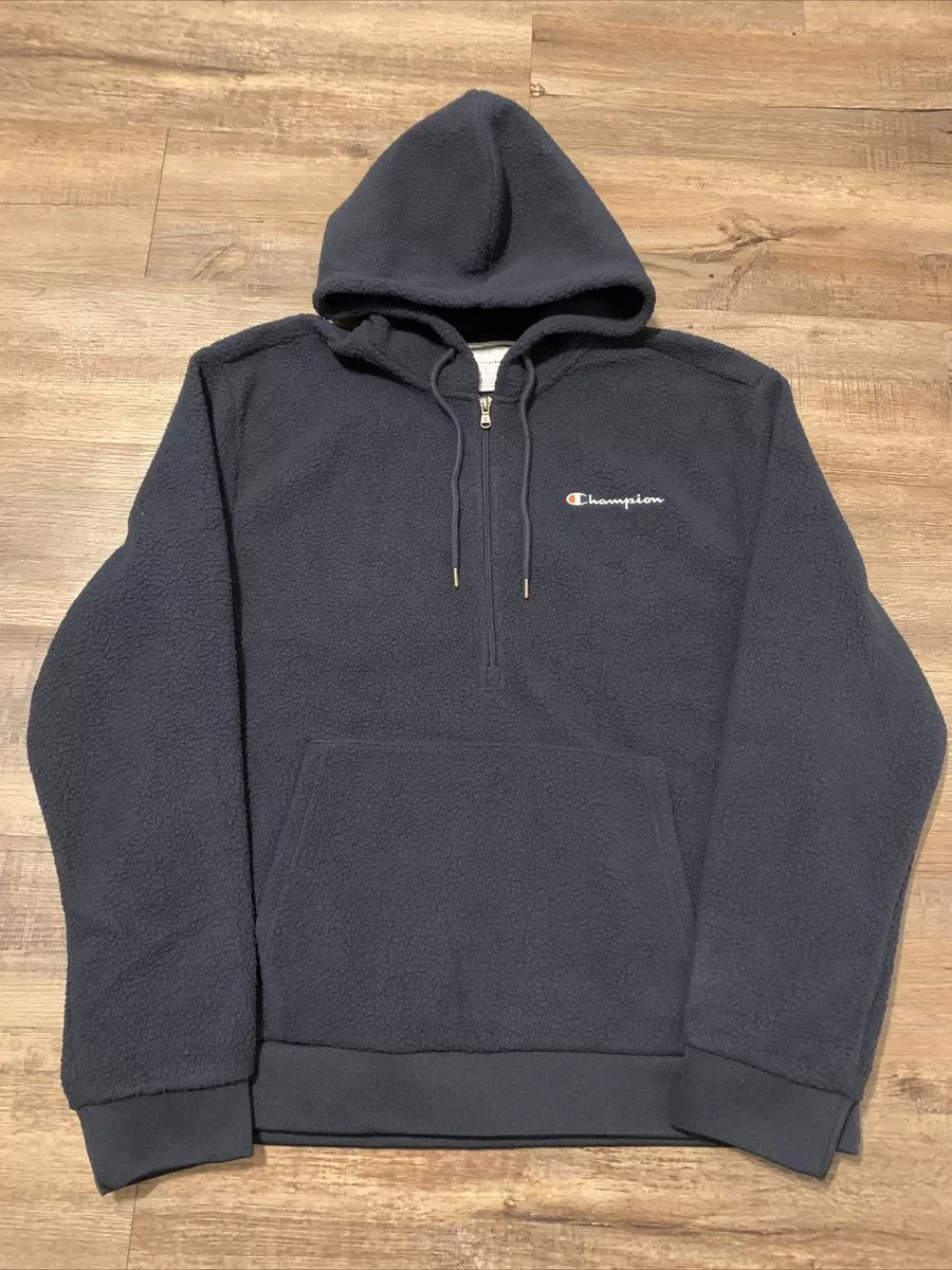 Champion sherpa hoodie navy deals