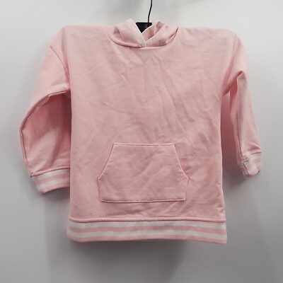 ID IDEOLOGY Toddle & Little Girl's Long Sleeve Fearless Pink Hooded Top Size 3T