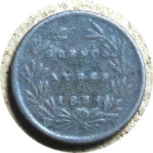 elf Argentina Buenos Aires Banco Nacional 5/10 Real 1831/27