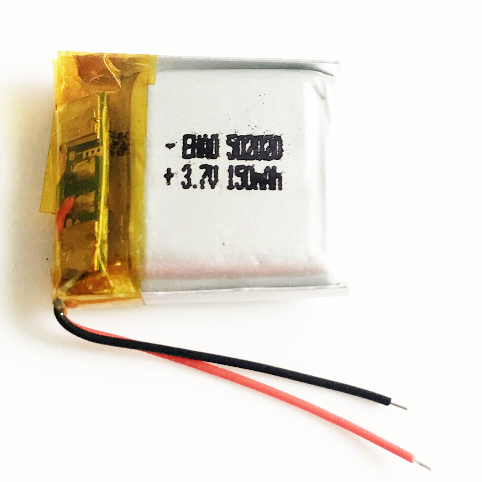 3.7V 150mAh Lipo Rechargeable Battery 3pin 1.0/2.0/1.5//1.25/2.54mm plug 502020