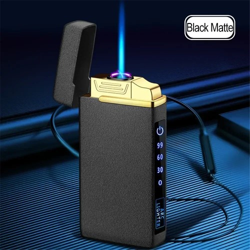 Power Display USB Charge Plasma Butane Gas Lighter With Flashlight 3in1 Jet - Picture 28 of 30