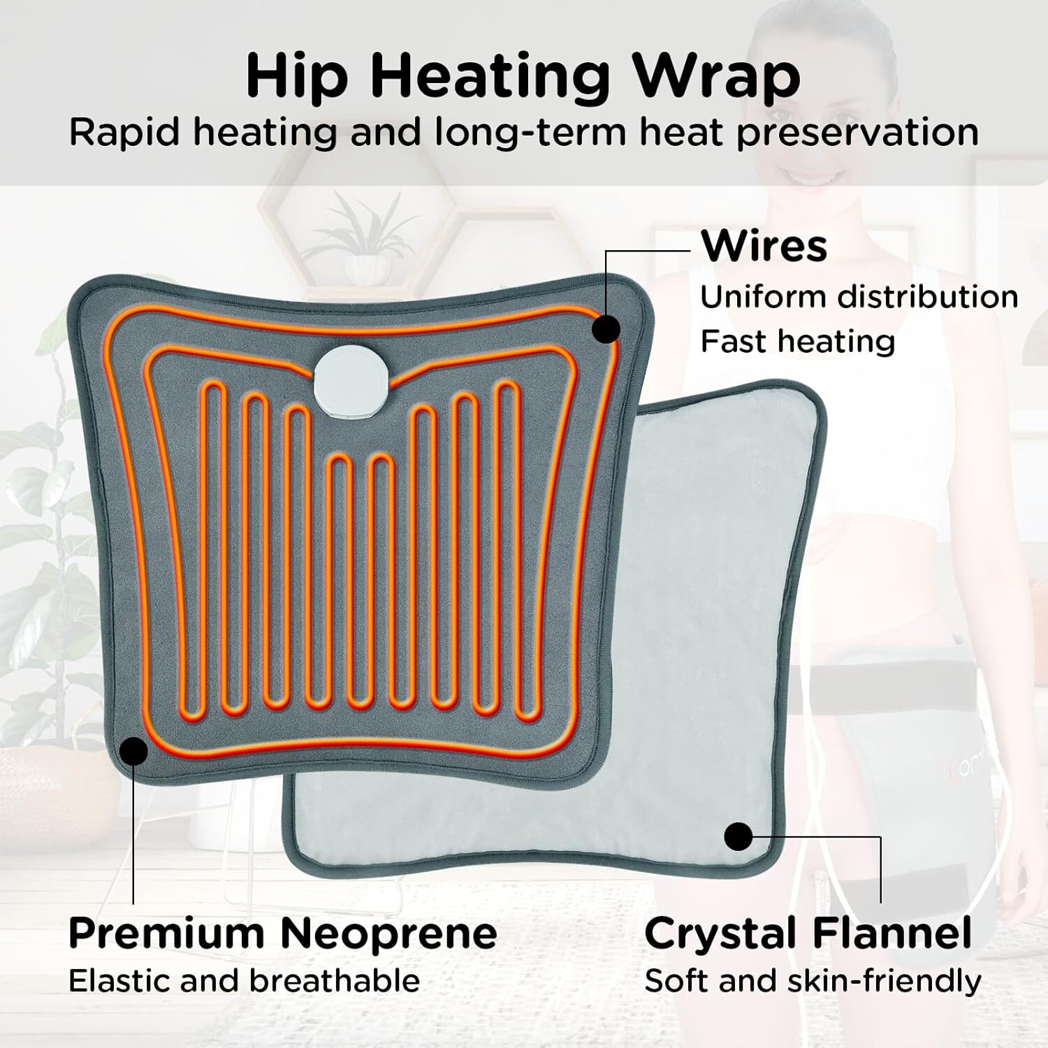 Hip Heating Pad for Sciatica & Hip Pain Relief Heating Pad for Sc
