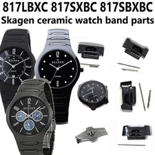 Skagen 817LBXC1 817SXBC1 817SBXB1 black ceramic watch spare parts links 18mm