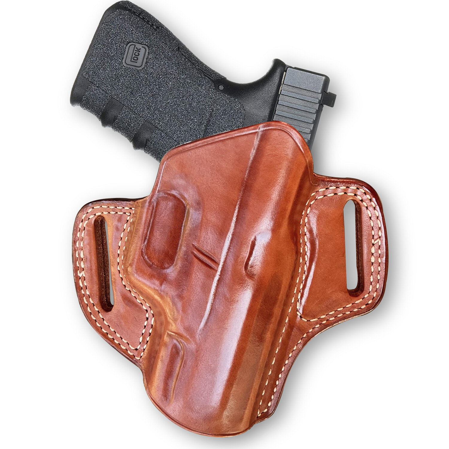 Suede Leather Inside-the-Pants Holster For Glock 19, 23, 26, 27, 32, 33 - Brown | IWB Concealment