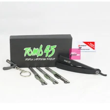 TOMB45 TRIPLE CARTRIDGE RAZOR HOLDER & KEY CHAIN & DORCO BLADE 10PCS