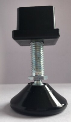4 x Stellfüße für 1 1/4'' Vierkant Kastenprofil - Tische Stühle Bänke M10