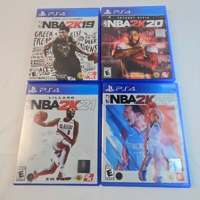 NBA 2K (PS4) - Lot of 4 Games: NBA 2K19, NBA 2K20, NBA 2K21, NBA 2K22