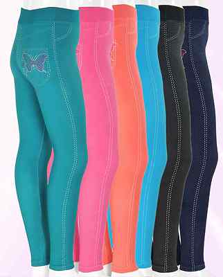 Leggings Mädchen Jeans Optik Leggins Jeggings Treggings Kinder Strech Hose Art.8