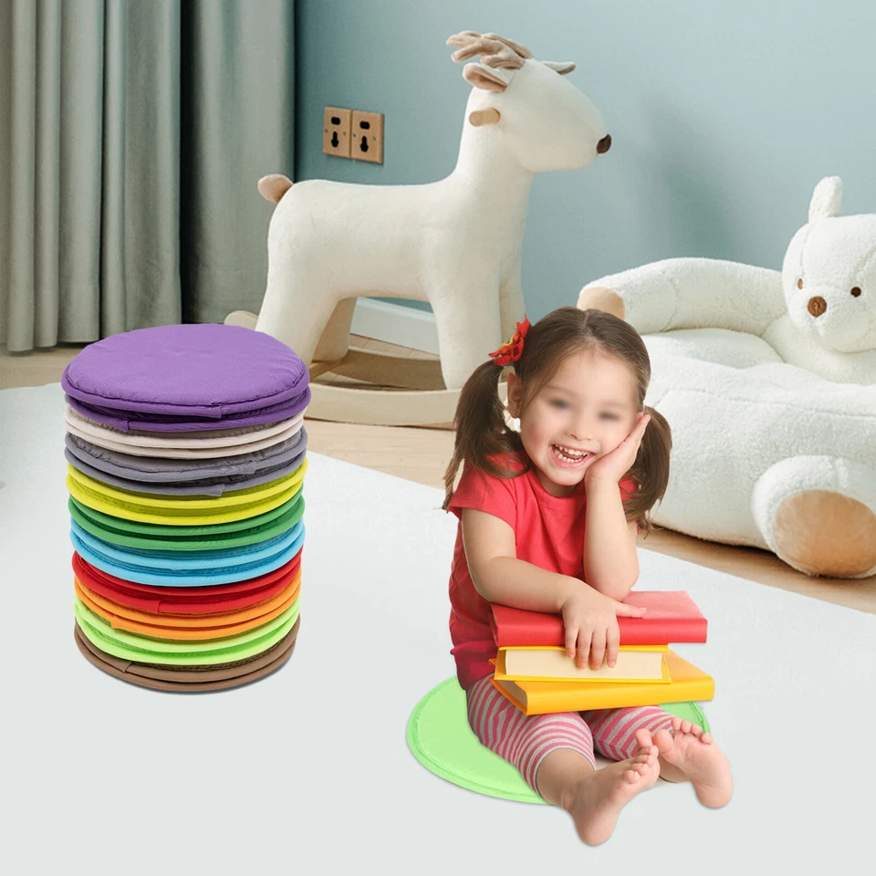 Floor C hion Pillow Circle Floor Pillow Seating Sponge C hion - Image 3 of 4