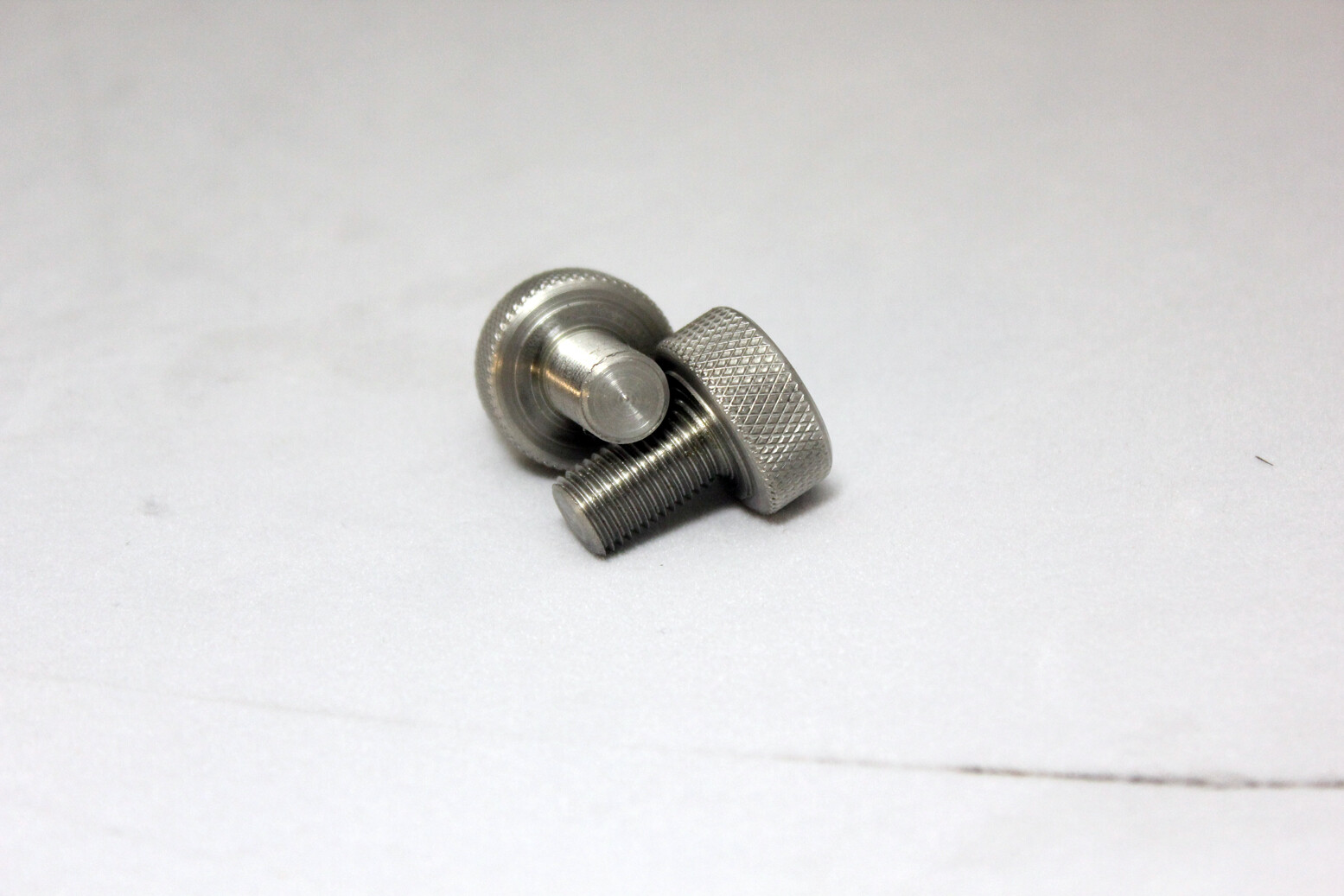 ONE Stainless Knurled Knob Fastener - 3/8x24 Thread, 1" Length, .817 Head Width