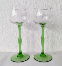 2 Jugendstil Weingläser Likörglaser Peter Behrens grüner Stiel