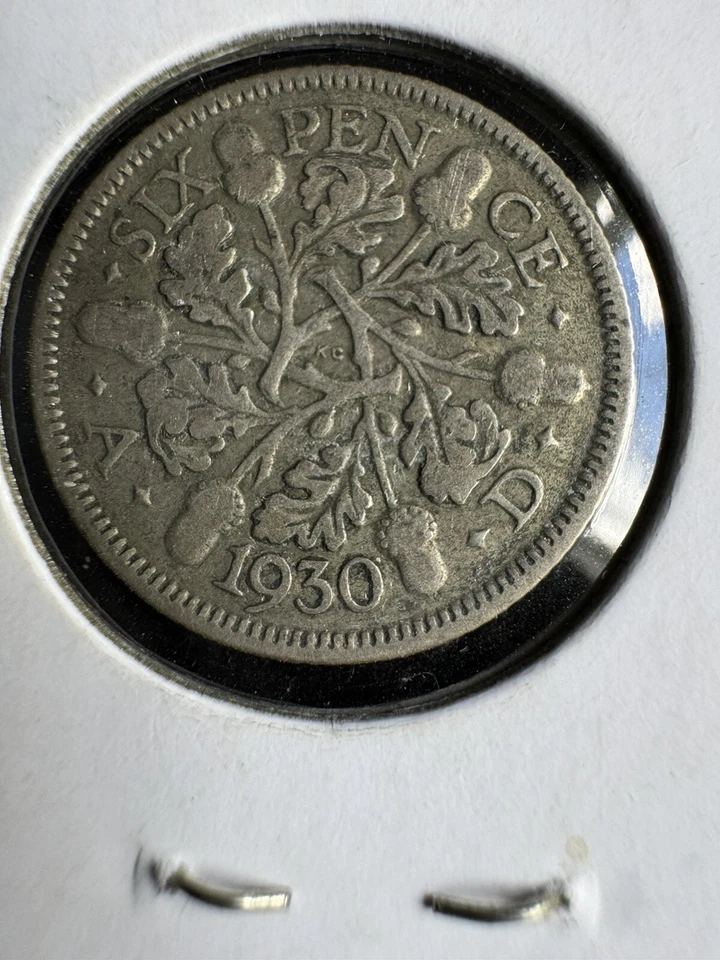 1930 Great Britain 6 pence 50% Silver - Image 2 of 4