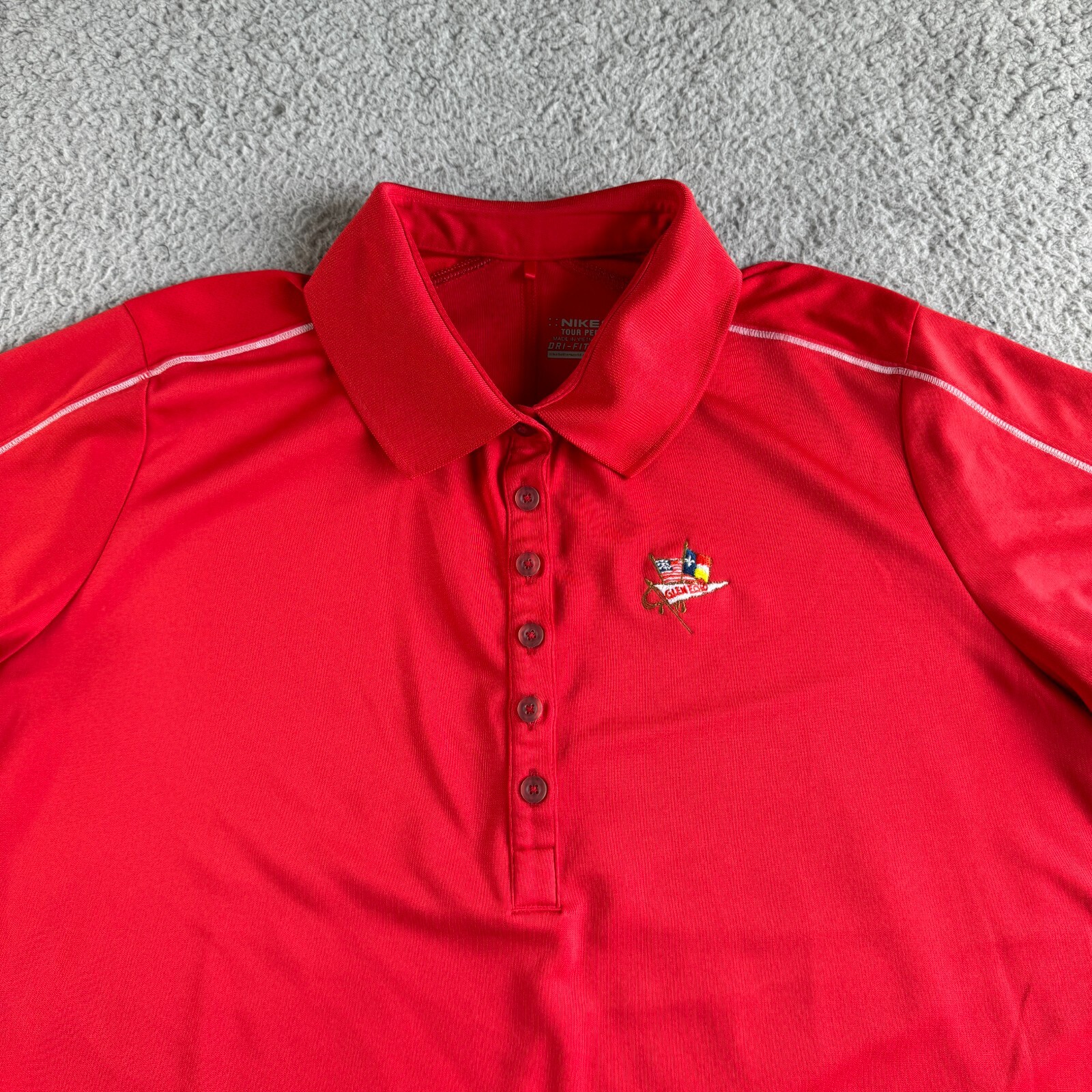NEW Nike Golf Polo Shirt Womens 2XL XXL Red Tour Performance Dri-Fit Preppy