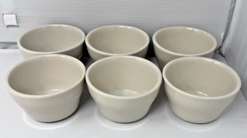 VINTAGE SET OF 6 CAC IVORY COLORED 4" RESTAURANT WARE BOWLS