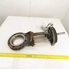 DeZurik 9002626 6" Stainless Steel Manual Knife Gate Valve 150PSI W/ Chain Wheel