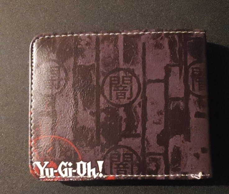 Yu-Gi-Oh anime cartoon bifold PU wallet with ID slot, card slots and coin  pocket