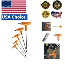 High Torque Ergonomic T-Handle Hex Key Wrench Set - 5 Sizes Included