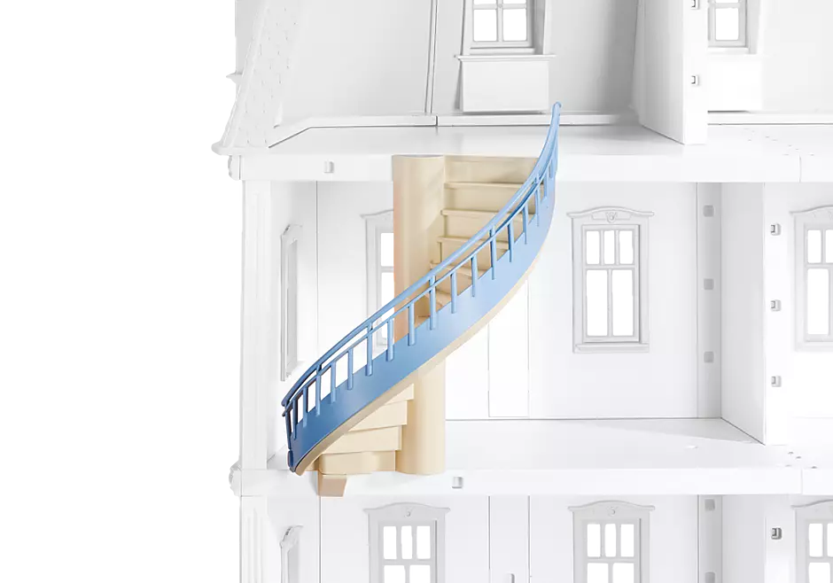 Maison Playmobil dollhouse 5303 escalier 5455 et lampes 6456