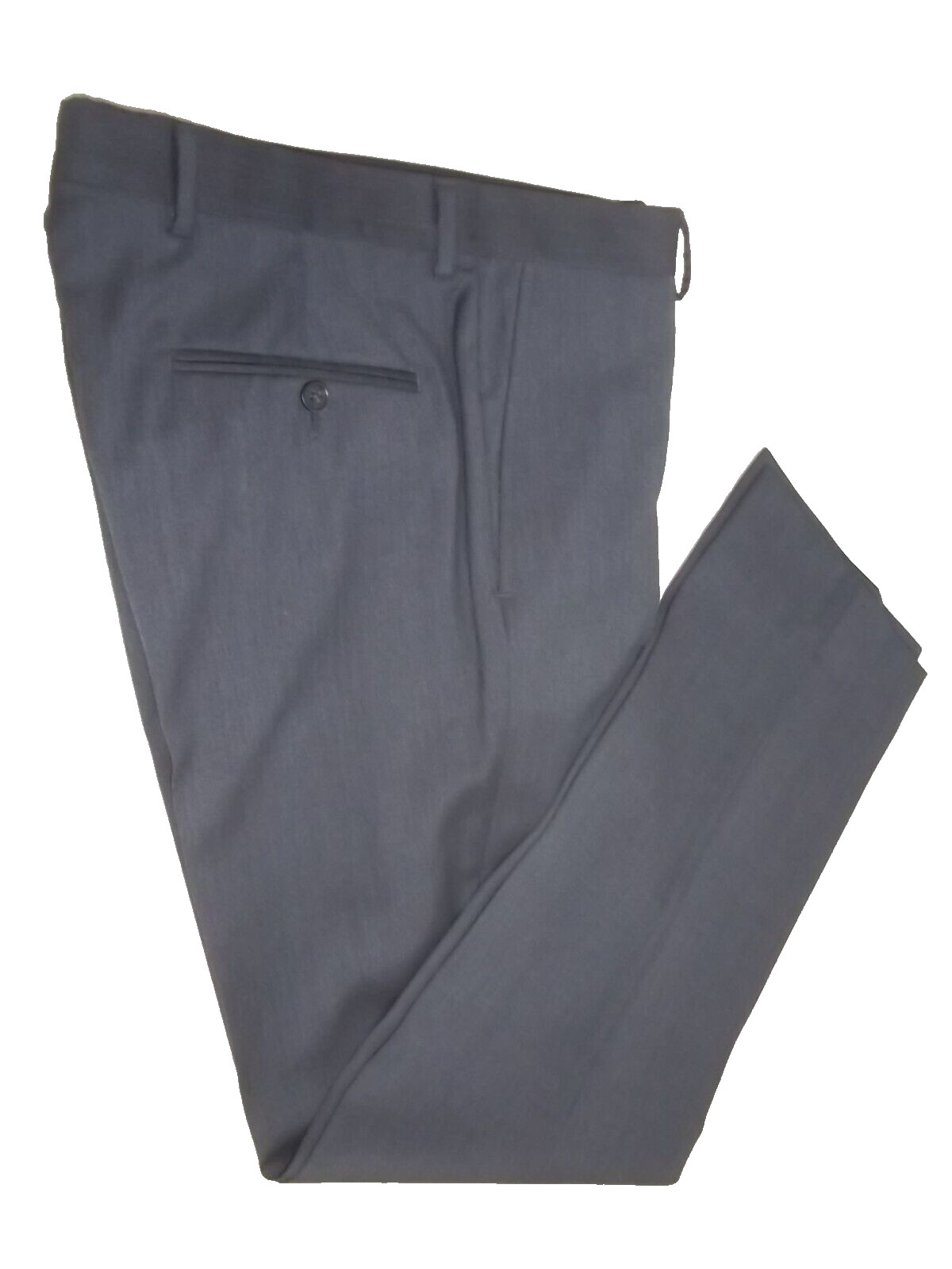 @* Jos A. Bank Solid Gray 2Button Wool Suit Slim … - image 9