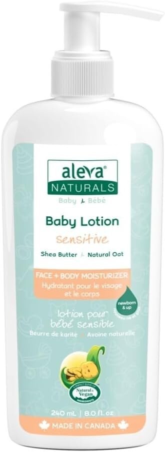 Aleva Naturals Baby Lotion for Sensitive Dry Skin – Face & Body Moisturizer