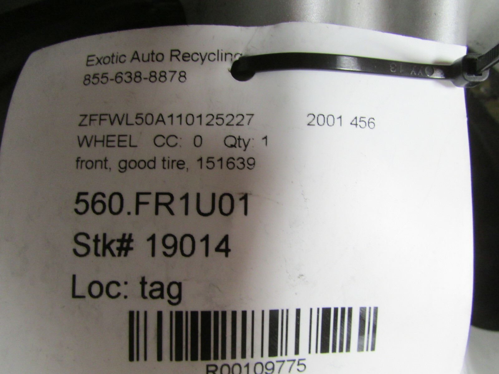 Ferrari 456, Front Wheel, Used, P/N 151639