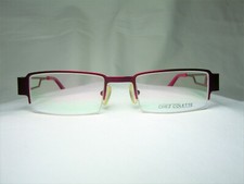 Chez Colette, eyeglasses, oval, square, half rim, frames, women's, NOS vintage