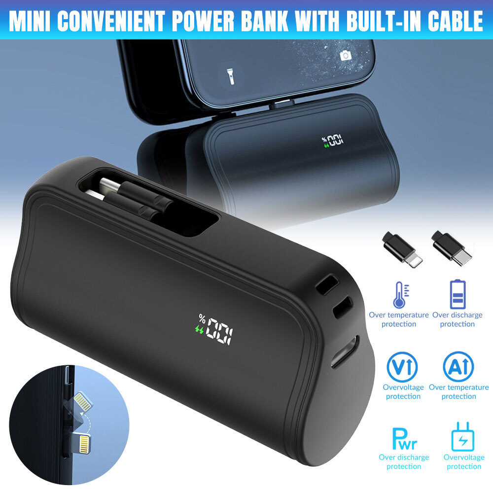 10000mAh Portable Mini Power Bank External Charger 2USB Fast Charging Battery