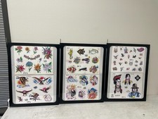 Lot of 12 Tattoo Flash Sheets- Double Sided Panels
