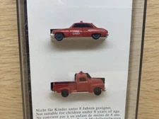Busch 8321 - 1/160-Chevrolet Red Fire Dept Pick-Up & Red Fire Chief Buick '50