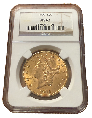 US 1900 Gold $20 20 Dollars NGC MS62 Double Eagle Liberty Head | eBay