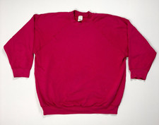 Vintage Blank Fruit Of The Loom Womens Crewneck Sweatshirt Pink Sz 2XL Solid USA