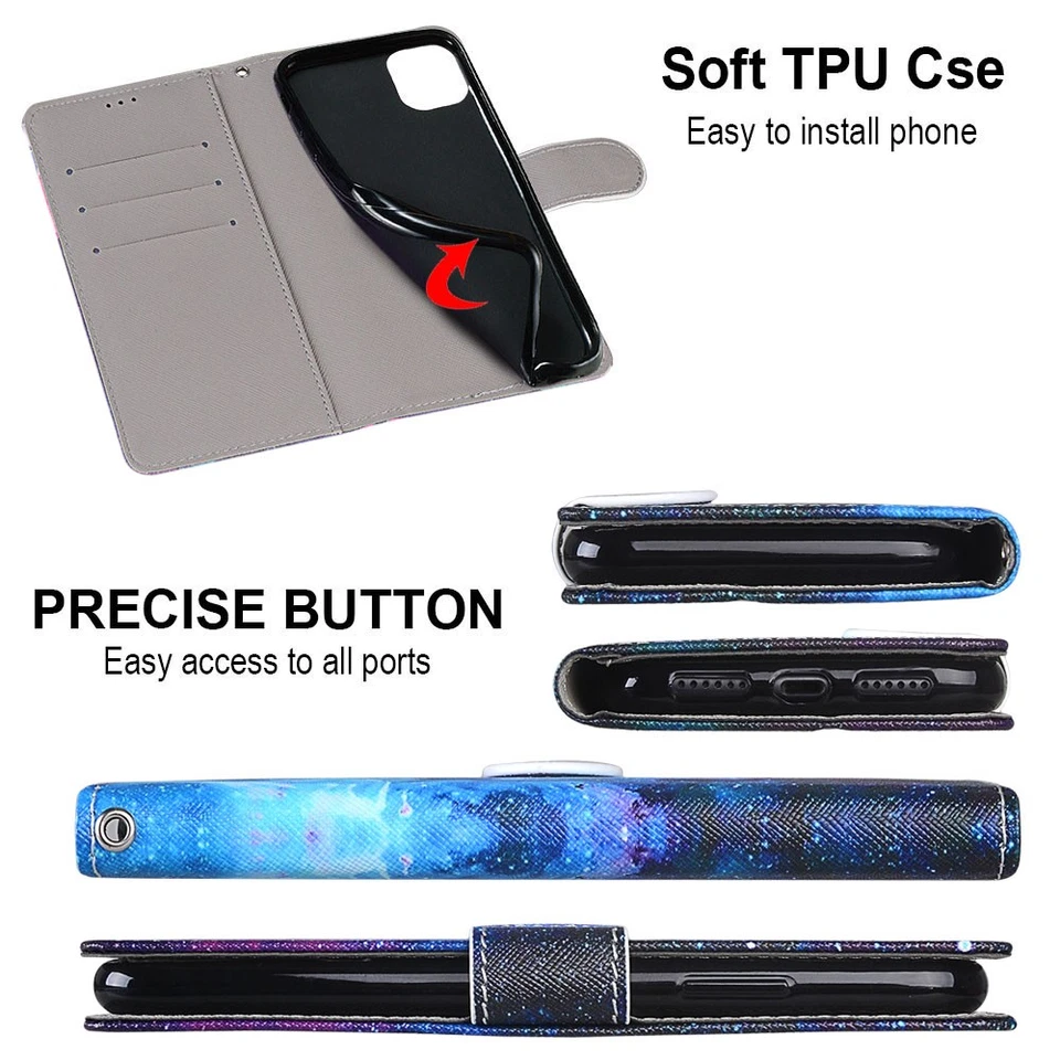 Funda Cartera Teléfono Universe Para Samsung iPhone Xiaomi OPPO Redmi Moto Sony Google Foto 4 de 4