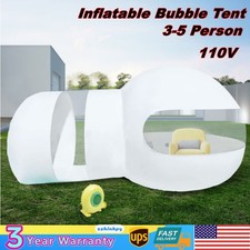 Inflatable Clear Bubble Tent Outdoor Dome Camping Tent Cabin with Air Blower