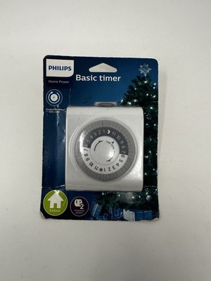 Philips Basic Indoor  Timer  With 2 Outlets, 30min intervals, Override Switch