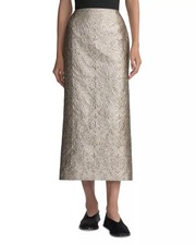998 Lafayette 148 New York Maxi Straight Pencil Skirts Size US 10 M Natural