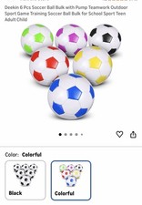 6 Pcs Sz 4 Soccer Ball Bulk with Pump Teamwork Outdoor Sport Soccer Ball Bulk