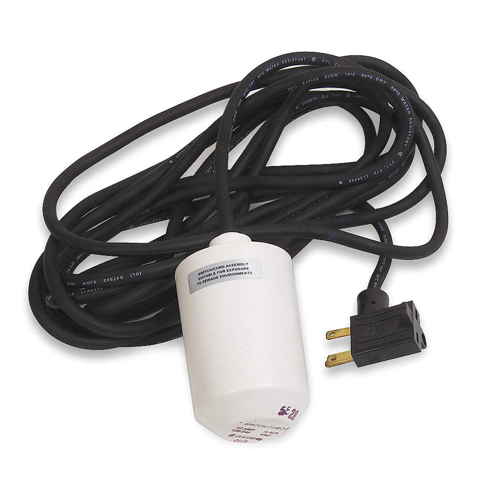 DAYTON 3BY85 Tether Float,Piggyback,230VAC 3BY85