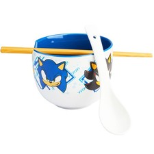Get Trend SONIC THE HEDGEHOG Ramen Bowl 3 Pc Set with 20oz, Multi Sonic