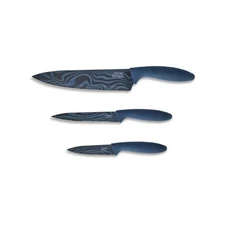 Thyme & Table 3-Piece Stainless Steel  Swirl Knife Set with Protective Sheaths