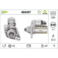 Anlasser Starter 12 V 1,1 Kw 10 ZäHne Valeo Iam-Expertise Passend FüR U.A. VW CC