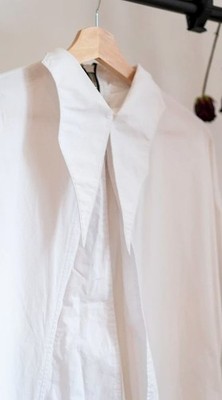 Punk Rave white one piece dress/long shirt bat collar gothic punk halloween