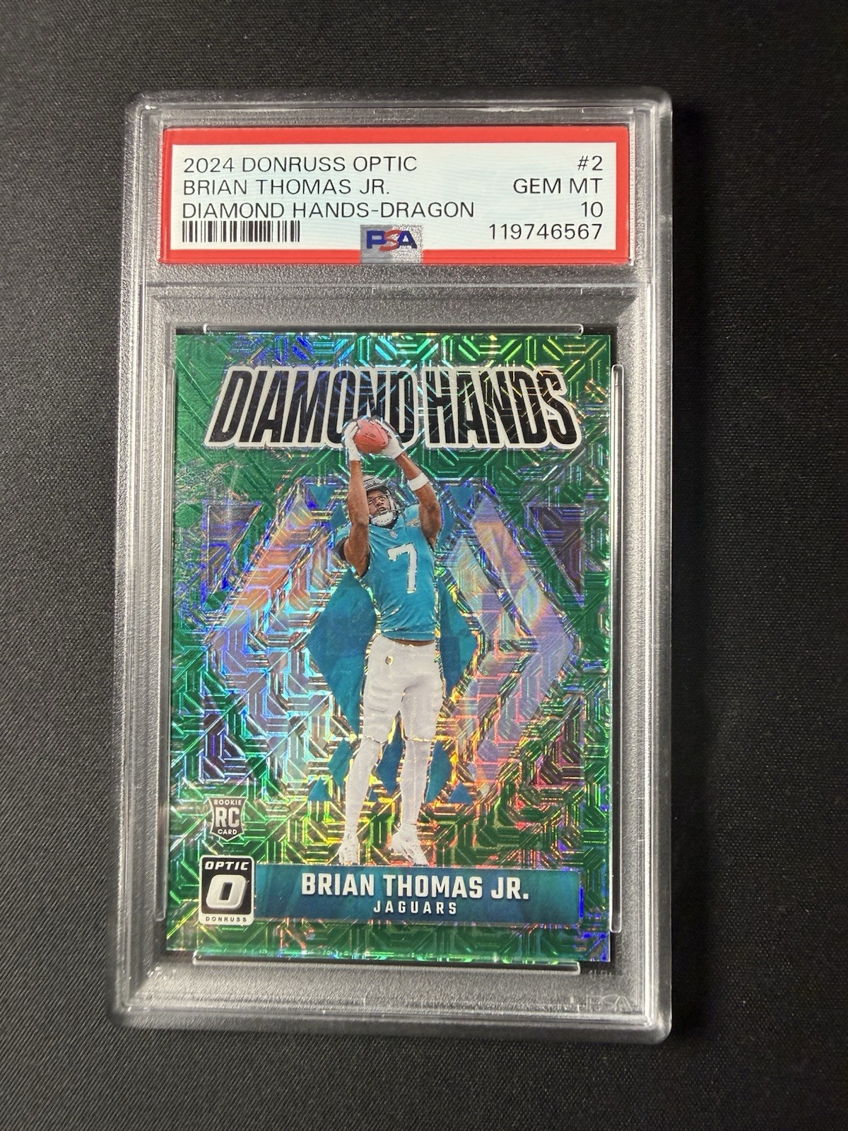2024 Donruss Optic Brian Thomas Jr Diamond Hands Dragon 24/24 Pop 1 Ebay 1/1